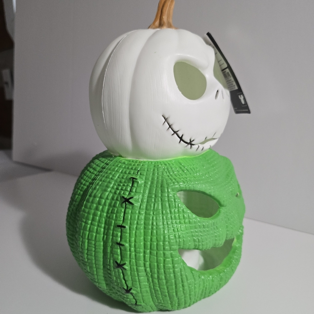 Disney NBC Jack Skellington Oogie Boogie Light Up Pumpkin Decor NWT - Picture 7 of 8